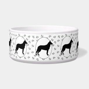 Écuelle Coeurs et empreintes malinois