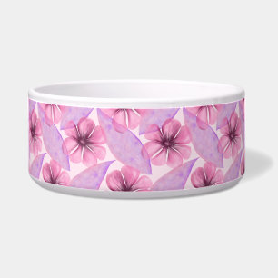 Écuelle Conception botanique florale à l'aquarelle rose B