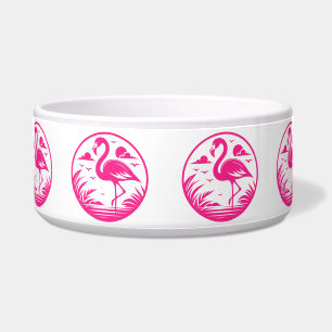Écuelle Conception de cercle d'été flamant rose-68730