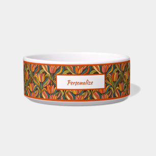 Écuelle Conception personnalisée de tulipe Art Nouveau flo
