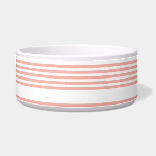Écuelle Corail et blanc cinq bandes motif