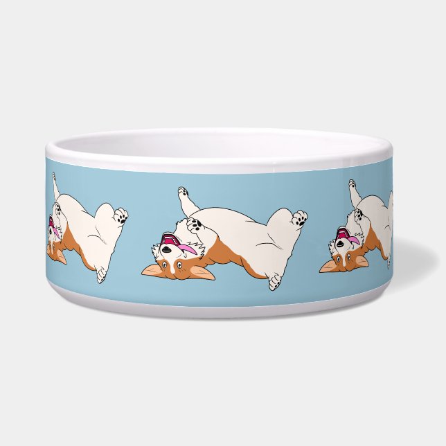 Écuelle Corgi riant à l'envers (Devant)