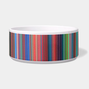 Écuelle couleur rayures chat nourriture bol