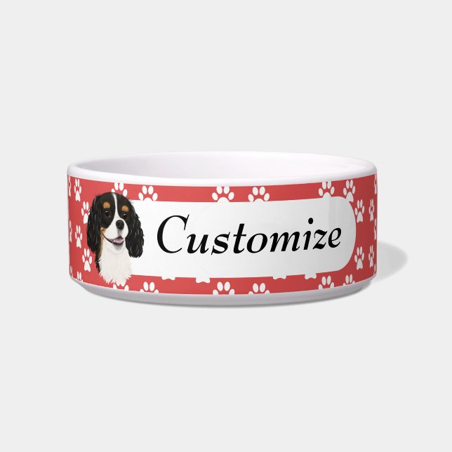 Écuelle Couleur Tri Personnalisée Cavalier King Charles Sp (Devant)