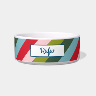 Écuelle Couleurs de Noël Customisées Chat de chien Eau pou