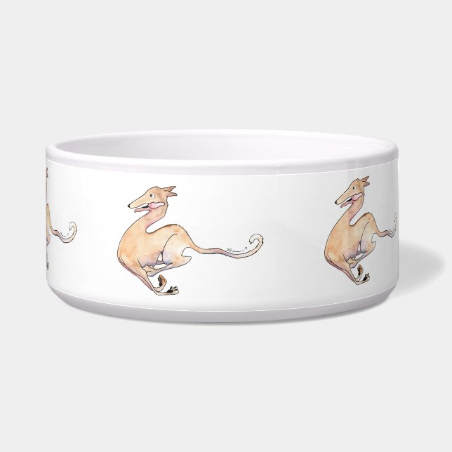 Écuelle Courez la cuvette de chien de lévrier de course (Droite)