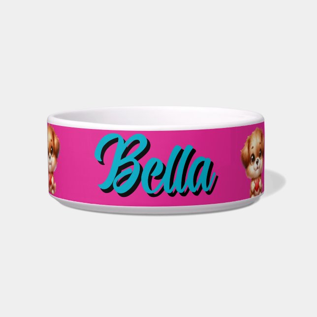 Écuelle Custom pet gift, custom name gift for pet (Devant)