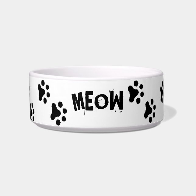 Écuelle Customisez le Meow Bowl de votre chat (Devant)