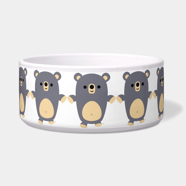 Écuelle Cute Big Blue Cartoon Ours Pet Bowl (Devant)