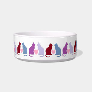 Écuelle Cute Chats et Coeurs Motif