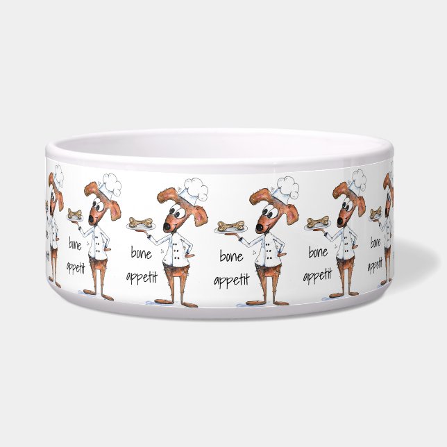 Écuelle Cute chef de chien Whimsical (Devant)