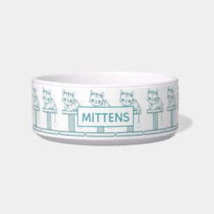 Écuelle Cute Kittens on Scratch Posts Motif Personnalisé