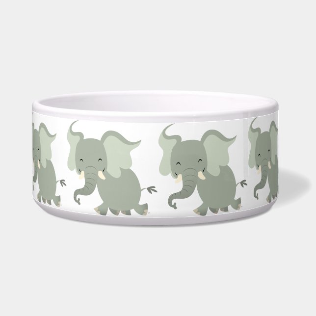 Écuelle Cute Merry Cartoon Elephant Pet Bowl (Gauche)