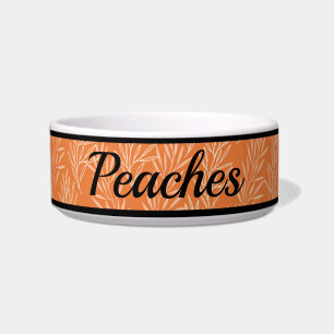 Écuelle Cute Orange Botanique Motif Customisé Cat Bowl