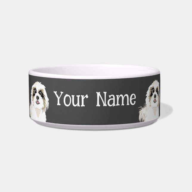 Écuelle Cute Shih Tzu Dog Couleur personnalisée et ajouter (Devant)