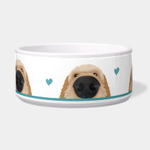 Cute Turquoise chien Bowl