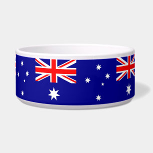Écuelle Cuvette australienne d'animal familier de drapeau