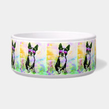 Cuvette d'animal familier de Boston Terrier