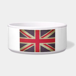 Écuelle Cuvette d'animal familier de drapeau d'Union Jack