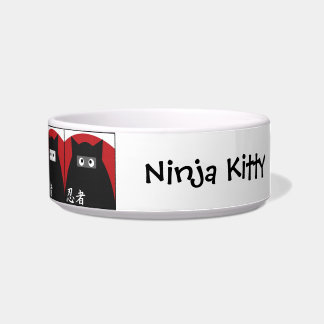Écuelle Cuvette d'animal familier de Ninja Kitty