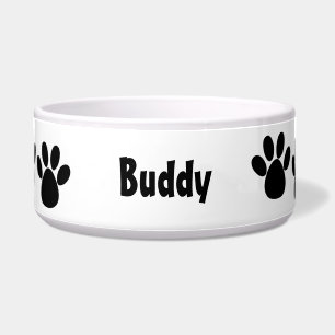 Écuelle Cuvette d'animal familier d'empreintes de pattes