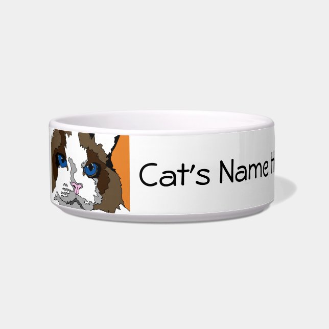 Écuelle Cuvette de chat de Personalizable Ragdoll (Gauche)