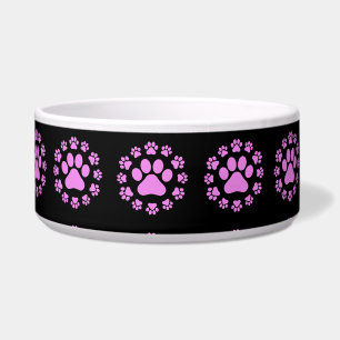 Écuelle Cuvette de chat décorée sur mesure, pattes de chat