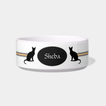 Cuvette de chat personnalisable Bowl en blanc HAMb