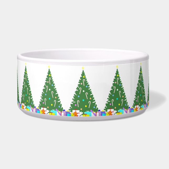 Écuelle Cuvette de chien d'arbre de Noël (Devant)