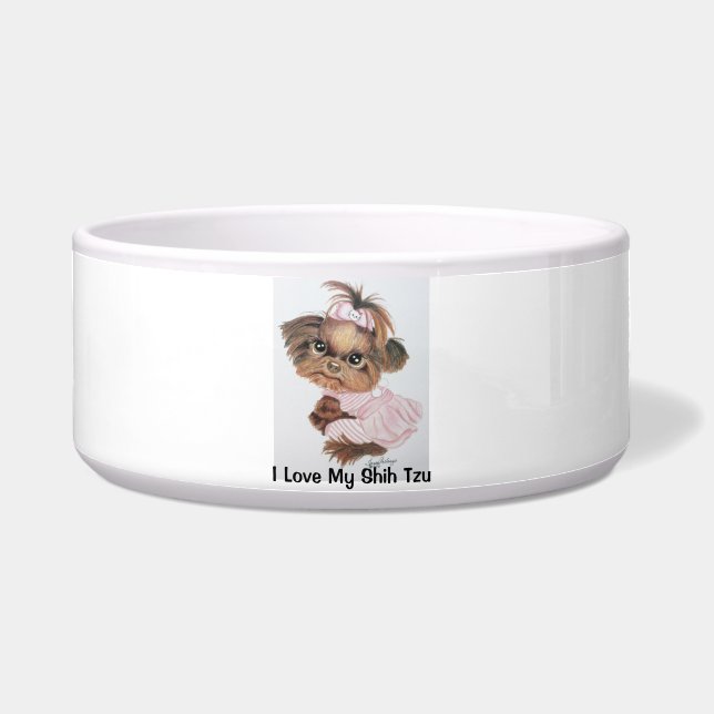 Écuelle Cuvette de chien de Shih Tzu (Devant)