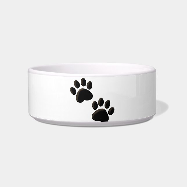 Écuelle Cuvette de chien d'empreintes de pattes (Devant)