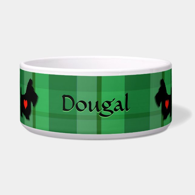 Écuelle Cuvette de chien personnalisée par coeur de (Devant)