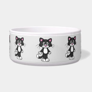 Écuelle cuvette de nourriture pour chat tuxedo