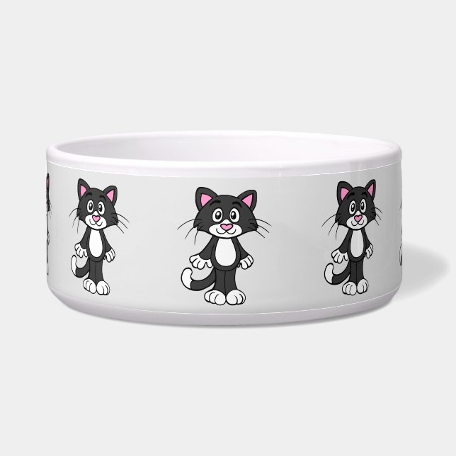 Écuelle cuvette de nourriture pour chat tuxedo (Devant)