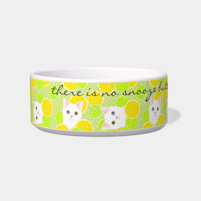 Écuelle Cuvette drôle d'animal familier de chat de Kitty (Gauche)