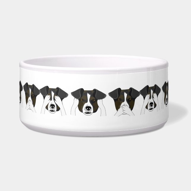 Écuelle Cuvette en céramique faite sur commande de chien (Devant)