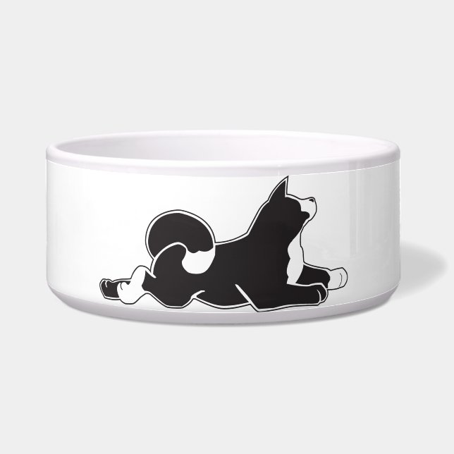 Écuelle Cuvette en céramique traditionnelle de chien de (Devant)