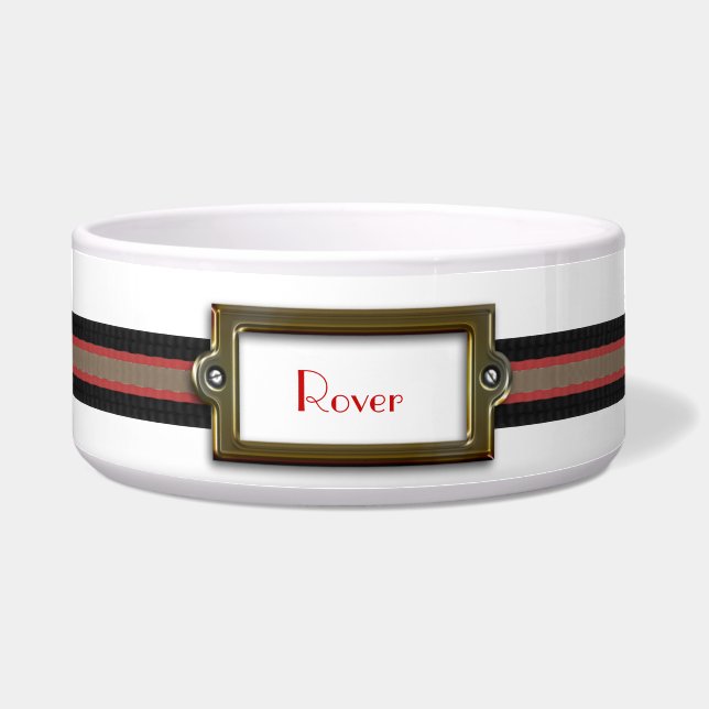 Écuelle Cuvette faite sur commande élégante de chien (Devant)