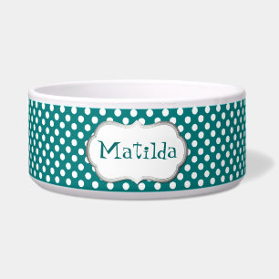 Écuelle Cuvette faite sur commande turquoise et blanche de