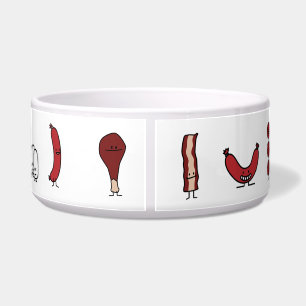 Écuelle Cuvette heureuse de famille de viande