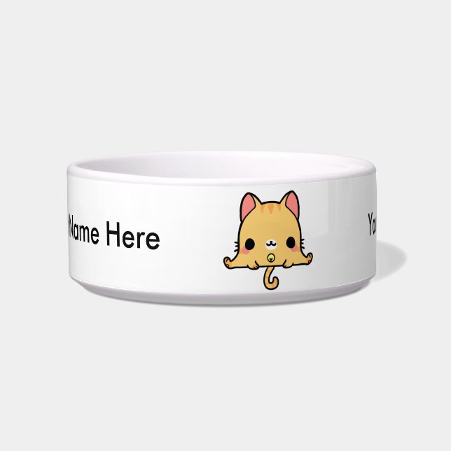 Écuelle Cuvette mignonne de chat (vous changez l'arrière - (Devant)