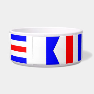 Écuelle Cuvette nautique de drapeau de chat