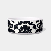 Cuvette noire et blanche florale fleurie vintage