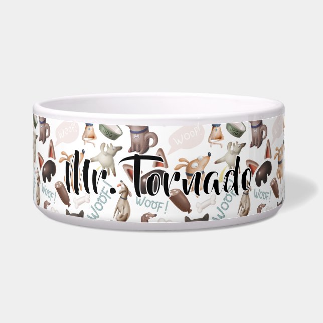 Écuelle Cuvette pour animaux en céramique personnalisée (Devant)