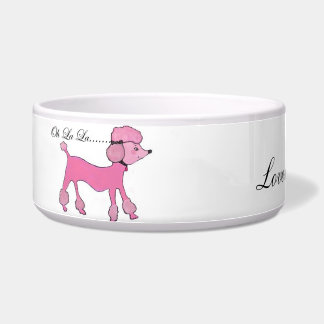 Écuelle Cuvette rose d'animal familier de caniche