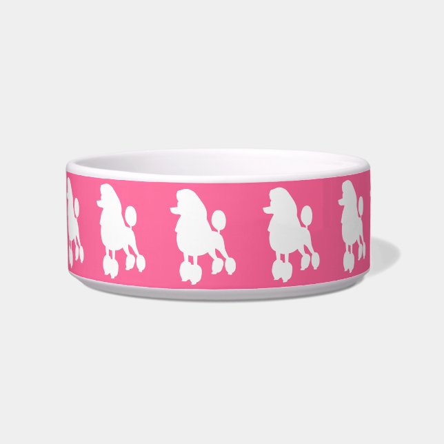 Écuelle Cuvette rose d'animal familier de caniche (Droite)