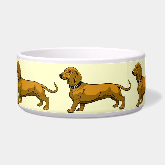 Écuelle dachshund brun (Gauche)
