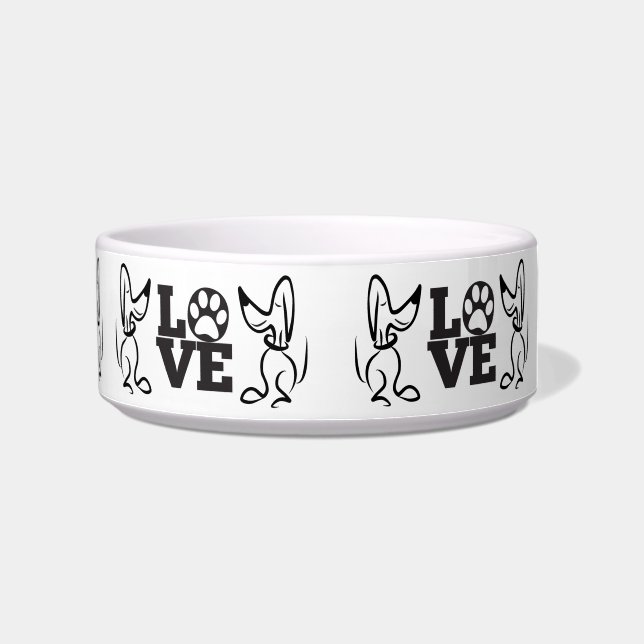 Écuelle Dachshund Chien Love Pet Bowl (Droite)