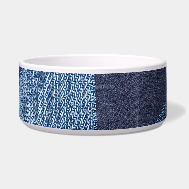 Écuelle Denim Urban : Patchwork à rayures détendues. (Devant)