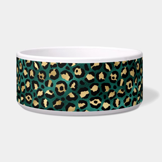 Écuelle Design 3 Bowl turquoise et Gold Leopard Series (Devant)